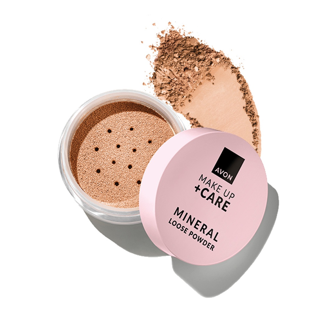 AVON MAKE UP PLUS CARE MINERAL LOOSE POWDER - LIGHT