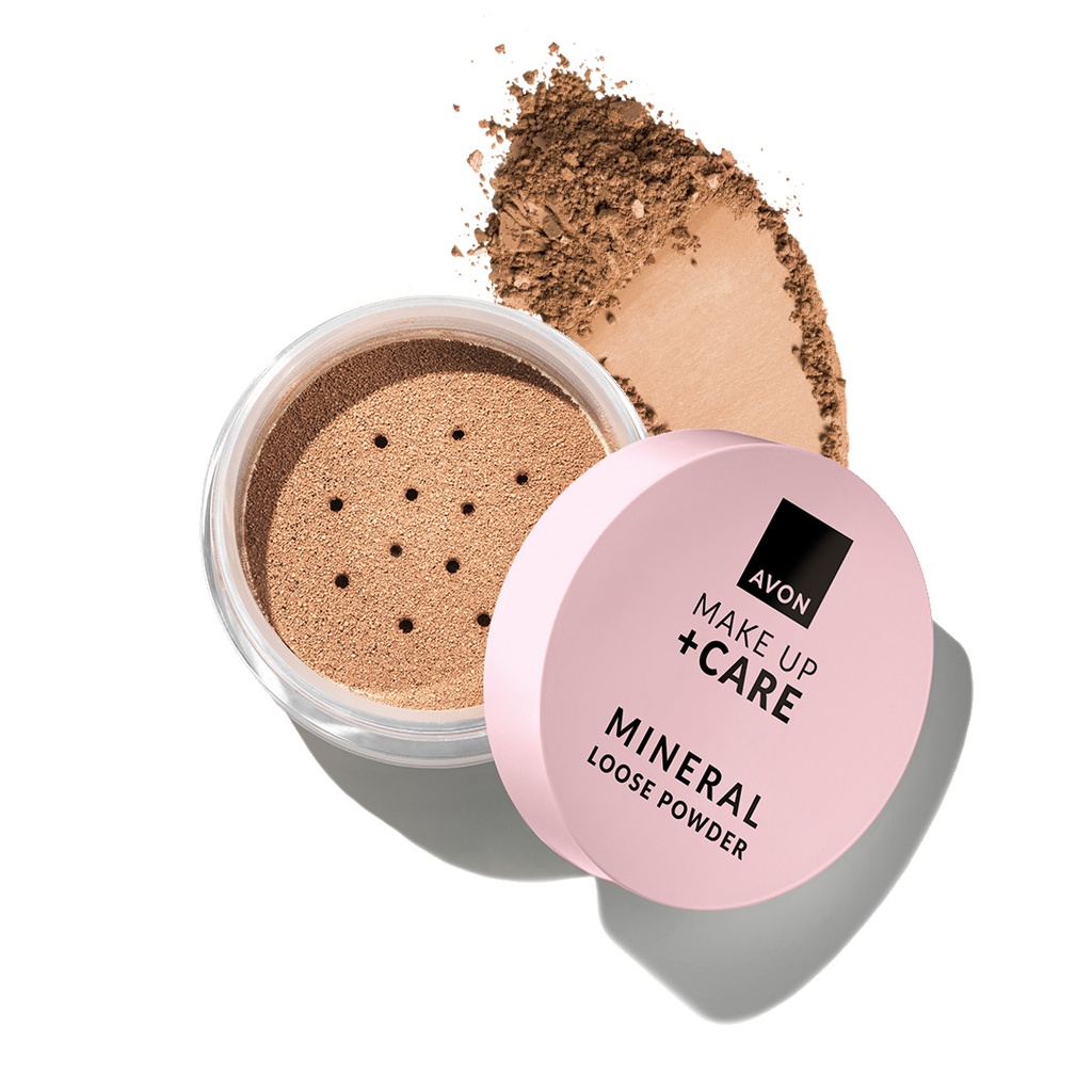 AVON MAKE UP PLUS CARE MINERAL LOOSE POWDER - MEDIUM