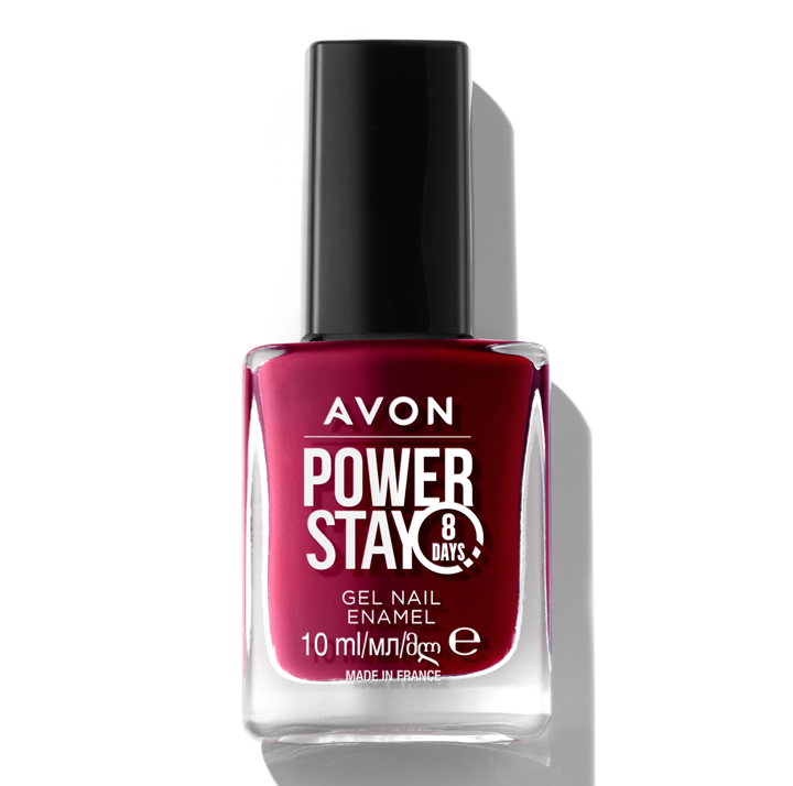 AVON NAIL ENAMEL GEL SHINE RESTAGE - STAY PUT SANGRIA