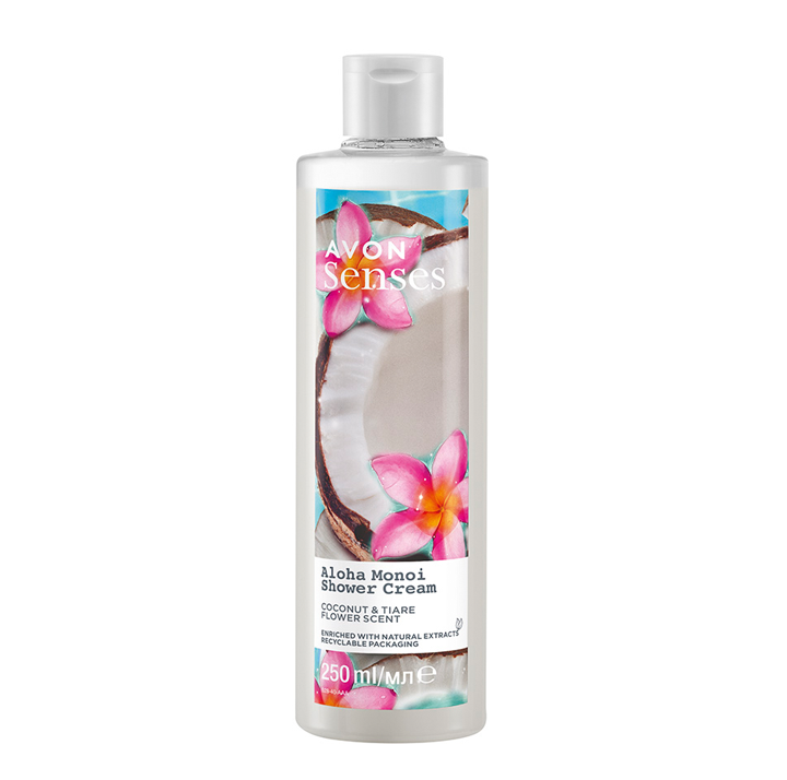 AVON SENSES ALOHA MONOI SHOWER CRÈME 250ML 