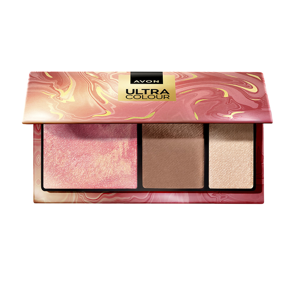 AVON ULTRA COLOR 3 IN 1 FACE PALETTE GOLDEN HOUR