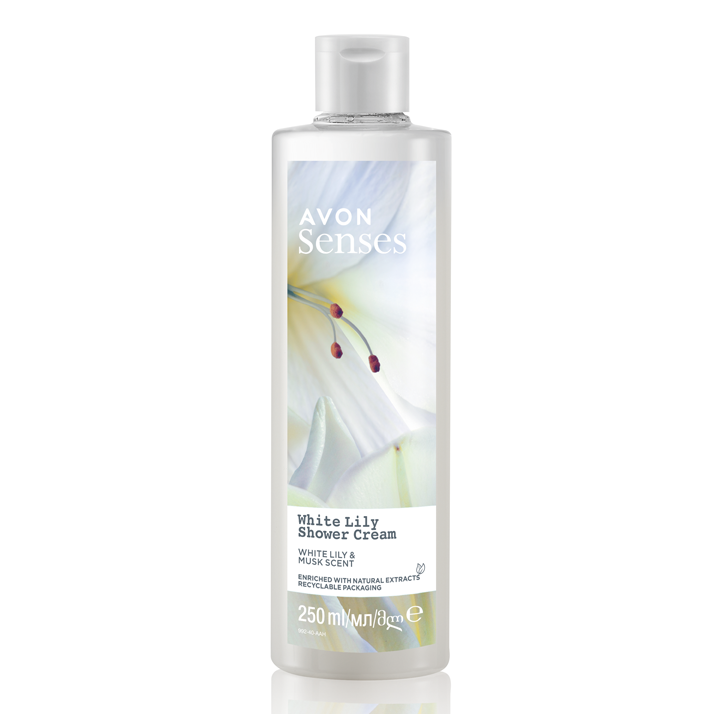 AVON SENSES WHITE LILY SHOWER GEL 250ML