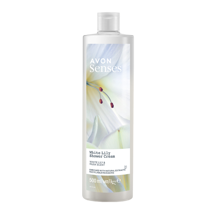 AVON SENSES WHITE LILY SHOWER GEL 500ML