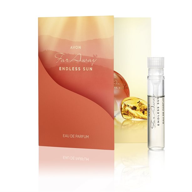 Avon Far Away Endless Sun Eu De Parfum Dipstick on Card