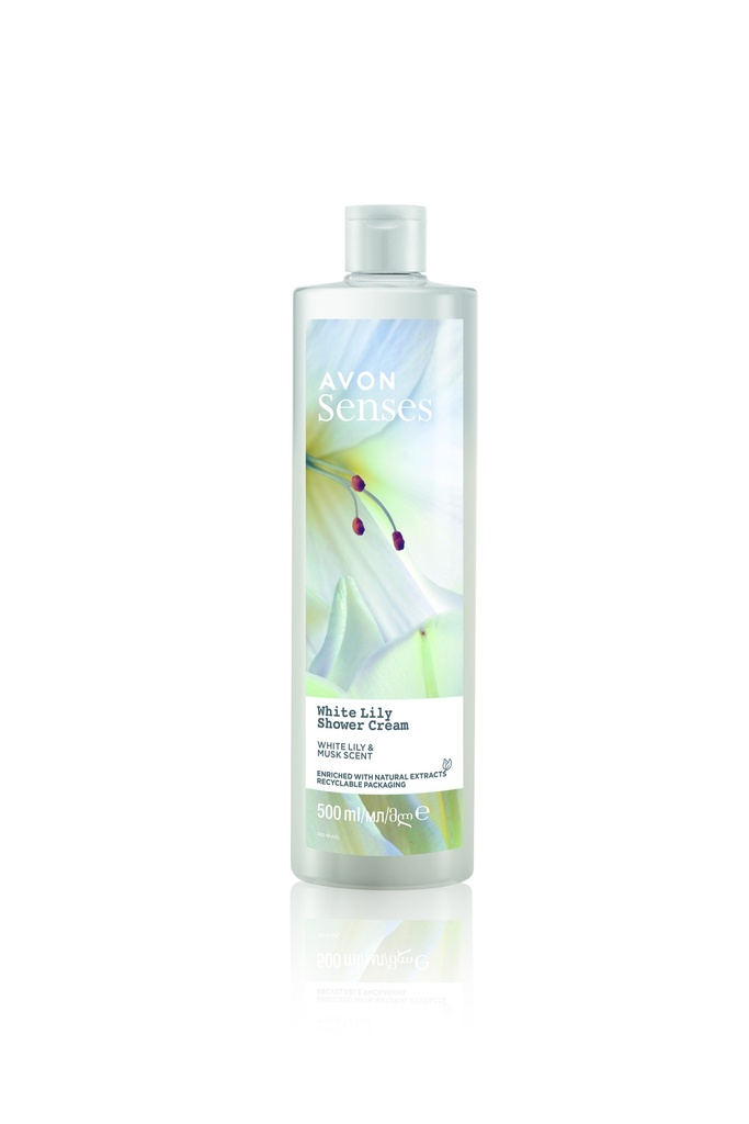 AVON SENSES WHITE LILY SHOWER GEL 500ML