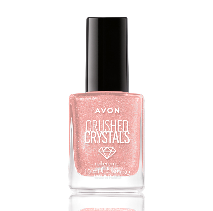 Avon Crushed Crystals Nail Enamel Glittery Pink