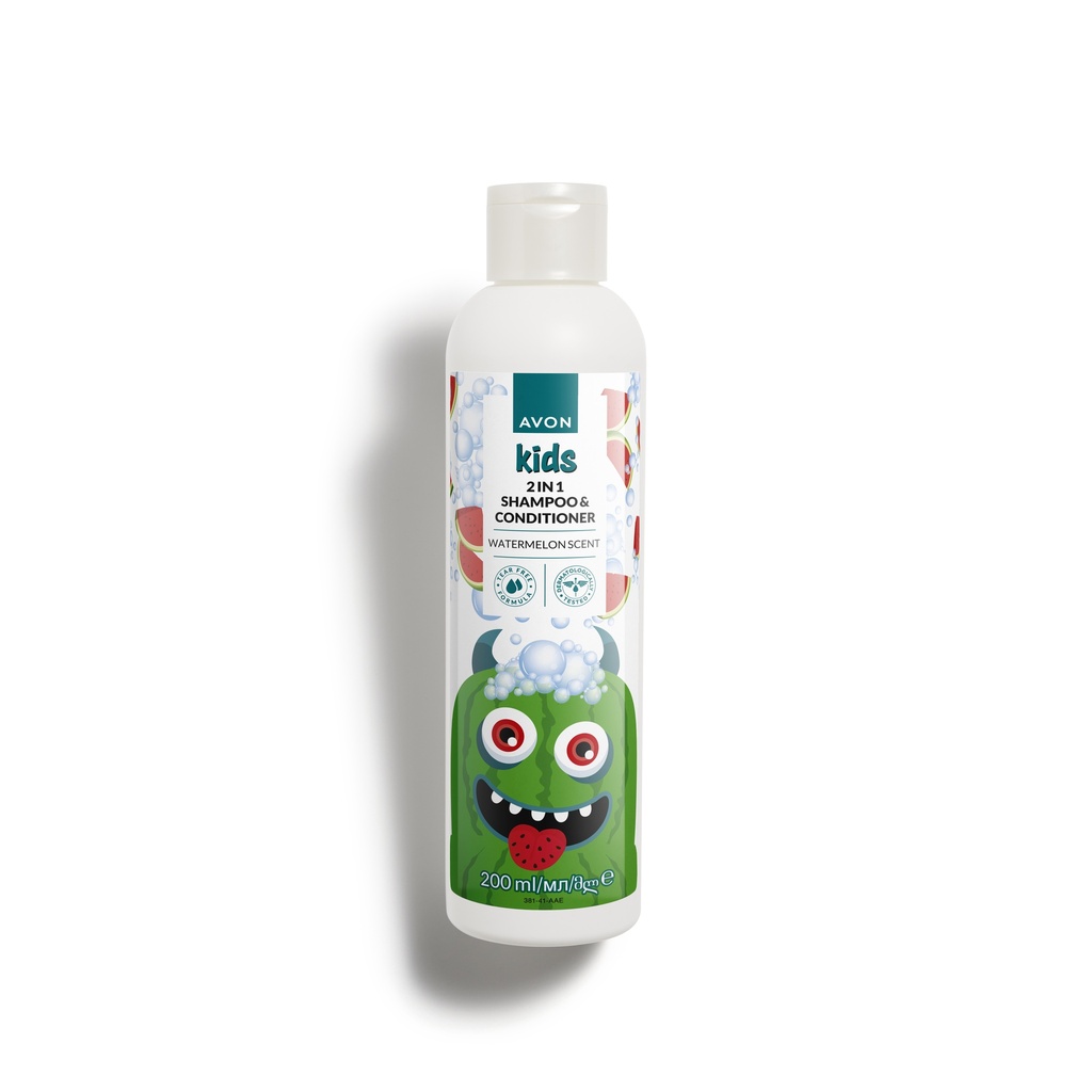 AVON KIDS LITTLE MONSTER WATERMELON 2IN1 SHAMPOO & CONDITIONER 200 ML