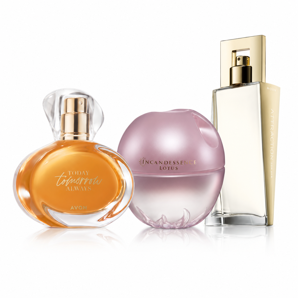 PACK OFFER TTA Tomorrow & Avon Attraction for her & Incandessence Lotus C08 2026