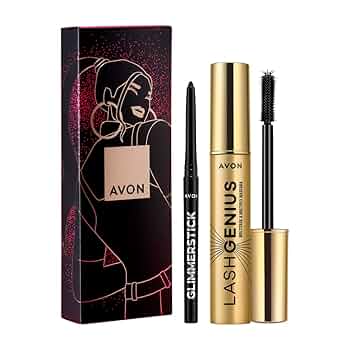 AVON LASH GENIOUS GIFTSET (Glimmerstick blackest black + 5in1 Mascara)