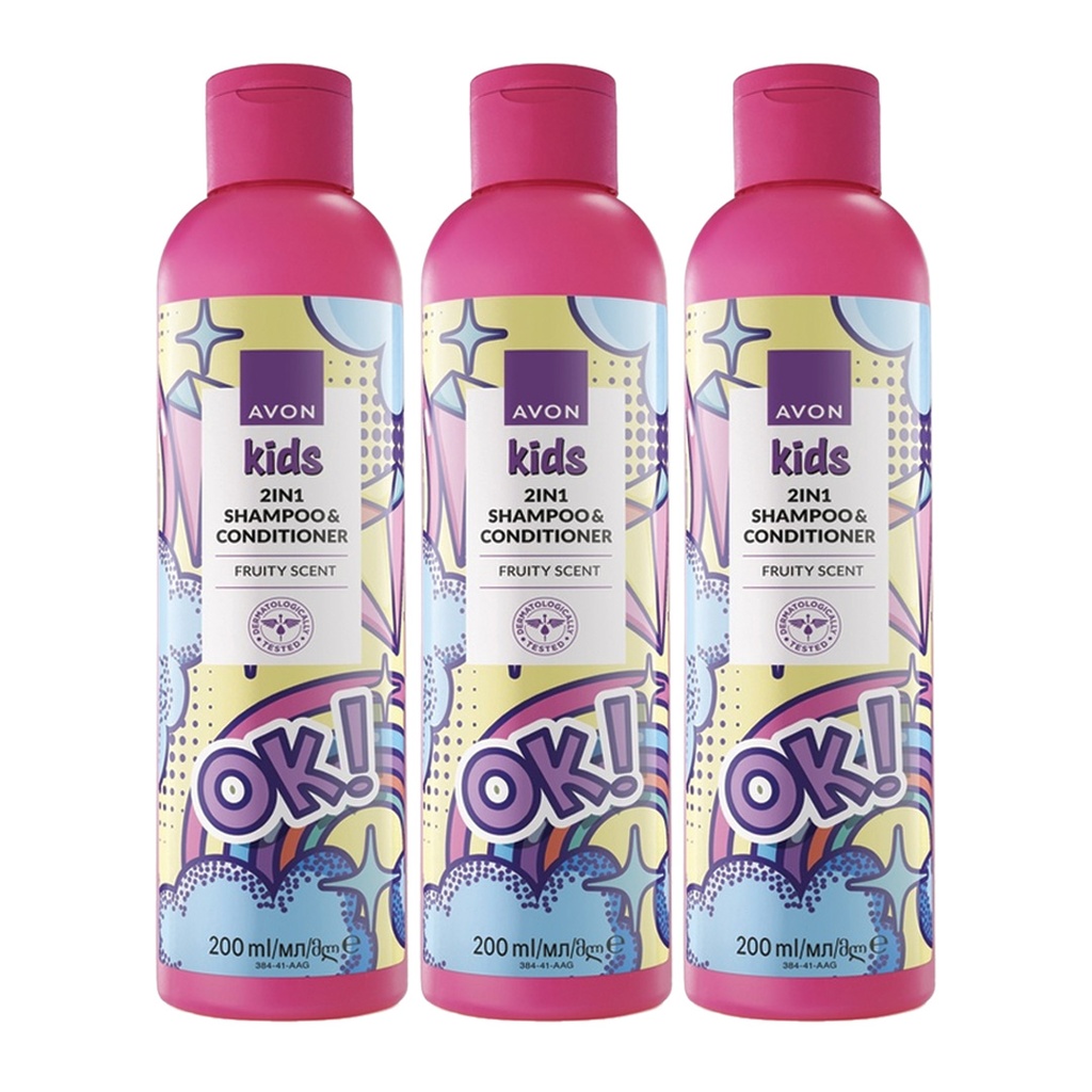 Pack AVON KIDS FRUITY SCENT  2IN1 SHAMPOO & CONDITIONER  C07 2025