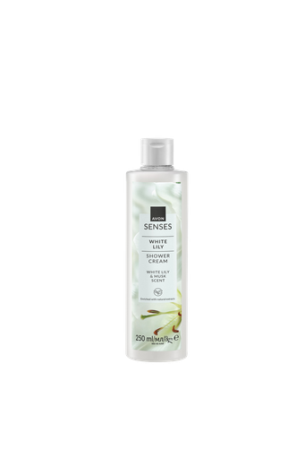 [1566189] AVON SENSES WHITE LILY Shower CREAM 250 ML (BVI CHANGE)