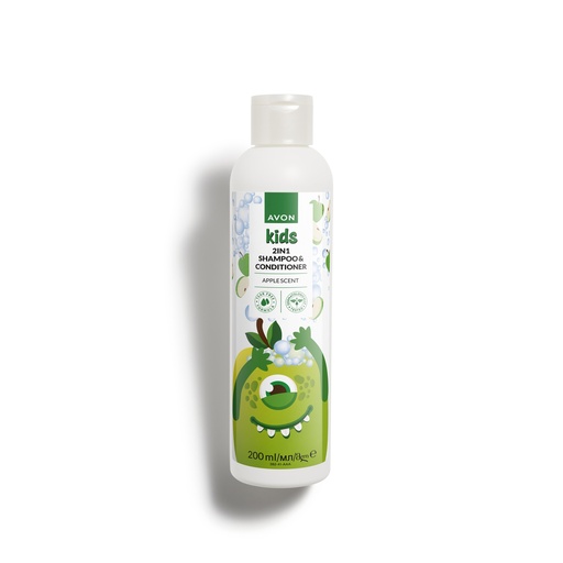[1550669] AVON KIDS LITTLE MONSTER APPLE 2IN1 SHAMPOO & CONDITIONER 200ML