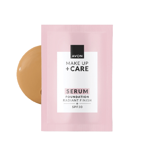 [1532527] Avon Make Up Care Serum Foundation Radiant Finish Sample 515N