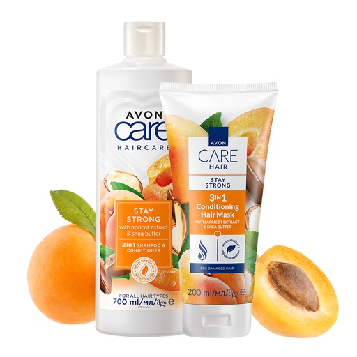 [1060] PACK OFFER AVON CARE HAIRCARE APRICOT AND SHEA  C02 2026