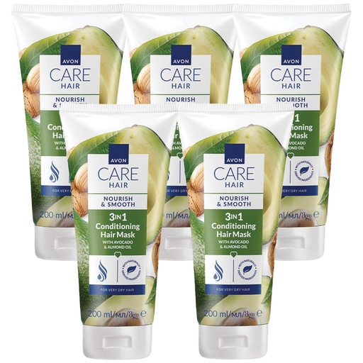 [270] Star Offer Avon Care Hair 3 in1 Hair Mask with Avocado & Almond 200 ml (Net Price) C01 2026