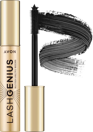 [704] AVON LASH GENIUS REGULAR MASCARA RESTAGE - BLACKEST BLACK 
