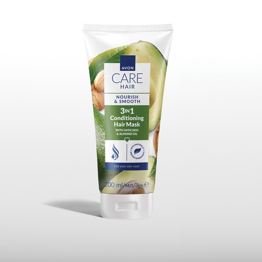 [1566417] Avon Care Hair 3 in1 Hair Treatment Mask NOURISH with Avocado & Almond 200 ml