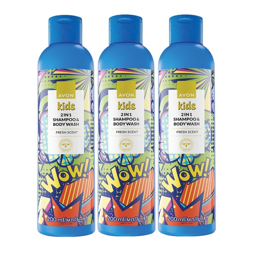 [4083] Pack AVON KIDS FRESH 2IN1 SHAMPOO & BODY WASH  C07 2025